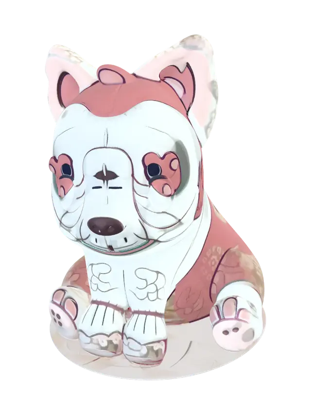 3D model for Pink Puppy Portrait