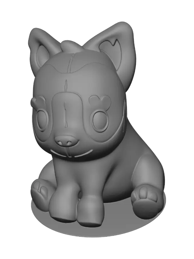 3D model for Pink Puppy Portrait