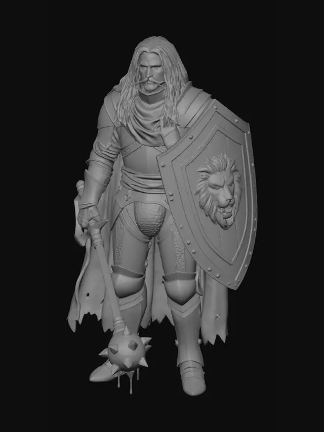 3D model for Crimson Lion Knight