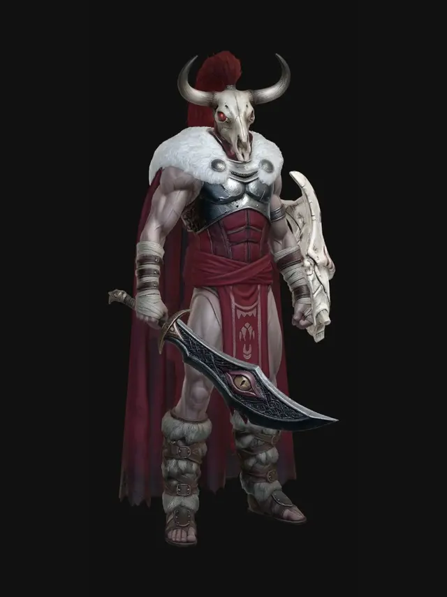 3D model for Crimson Horned Warlord