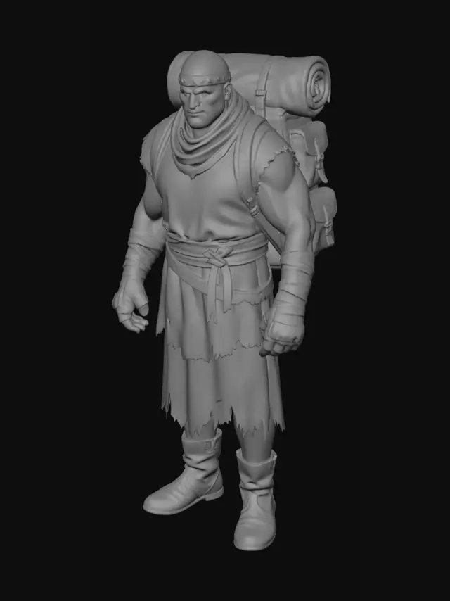 3D model for Wanderer of the Worn Road