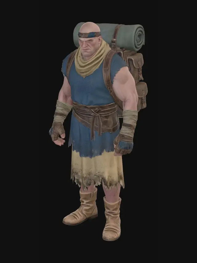3D model for Wanderer of the Worn Road