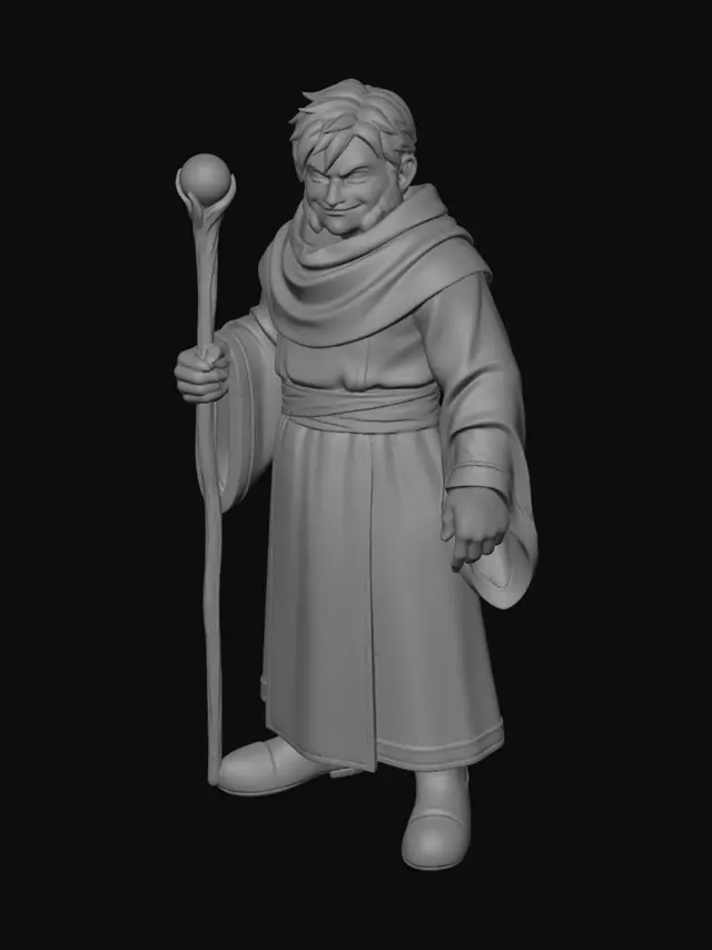 3D model for Verdant Wizard with Crystal Orb