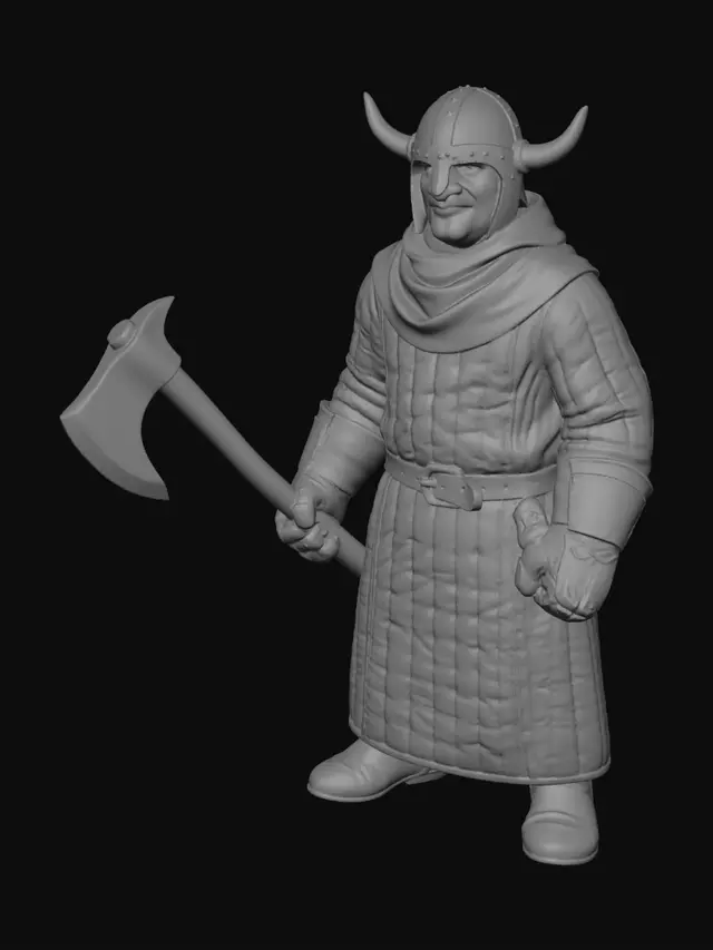 3D model for Viking Axeman