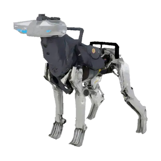Cyber Hound 3D model, vytvořený pomocí AI