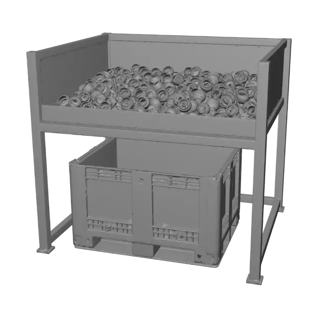 3D model for Industrial Storage Stand with Bin and Crate