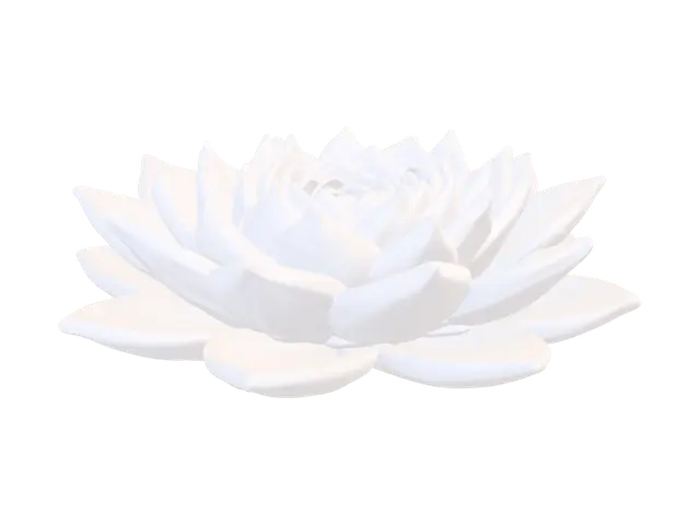 lotus flouwer - Smooth 3D model, vytvořený pomocí AI