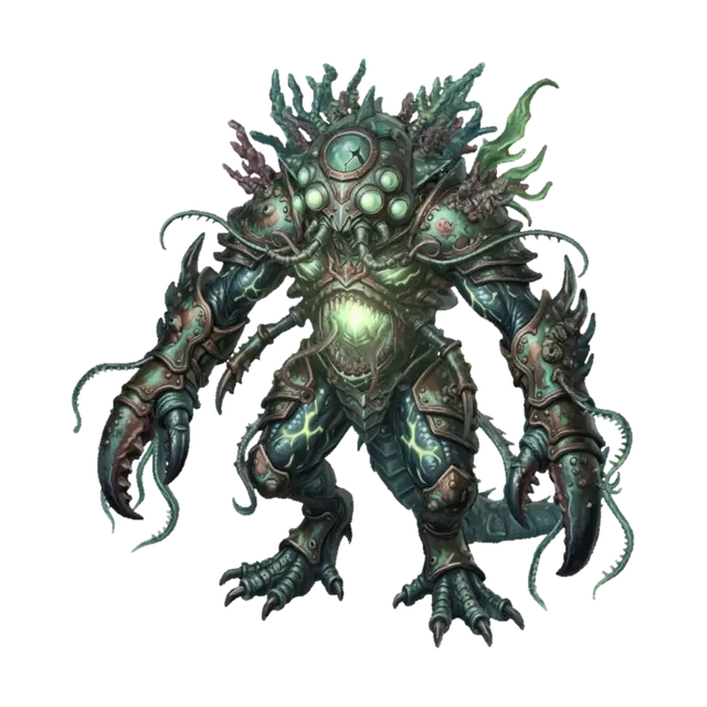 Emerald Maw Leviathan 3D model, vytvořený pomocí AI