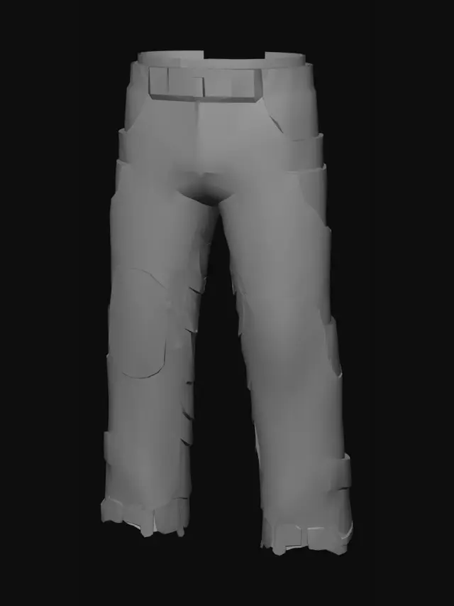 3D model for Mud-stained cargo pants