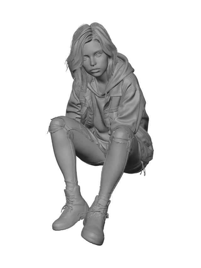 3D model for Blue Eyes in the Graffiti Alley