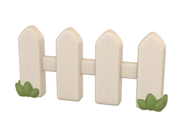 Front 45° Fence - Frontview 3D model, vytvořený pomocí AI