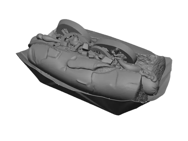 3D model for Loaded Tomato-Topped Hot Dog
