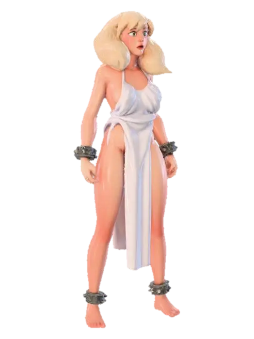 Surprised Arrival - Emotion 3D model, vytvořený pomocí AI