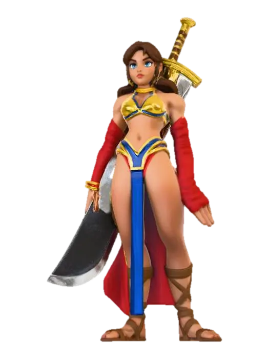 Warrior of the Stars - Bliss 3D model, vytvořený pomocí AI