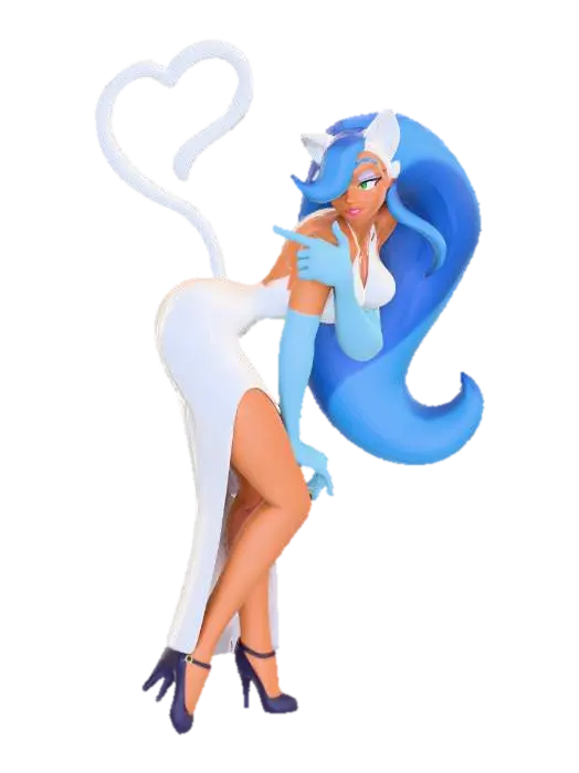 Feline Elegance - Bliss 3D model, vytvořený pomocí AI