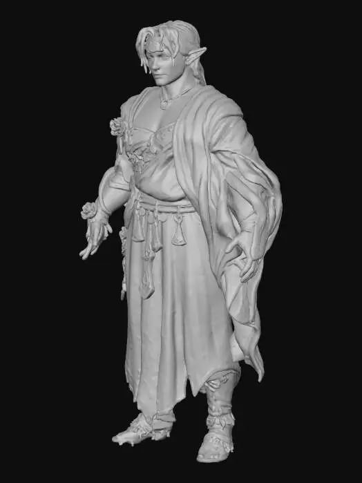 3D model for Enigmatic female Warrior