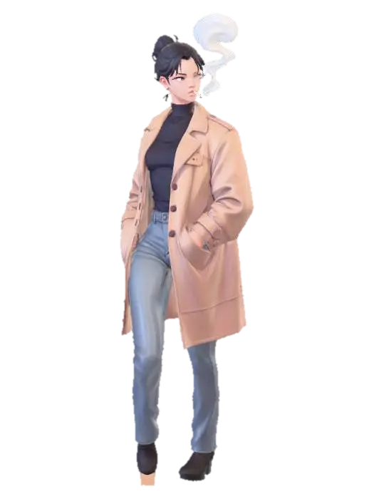 Noir in Beige - Contrast 3D model, vytvořený pomocí AI