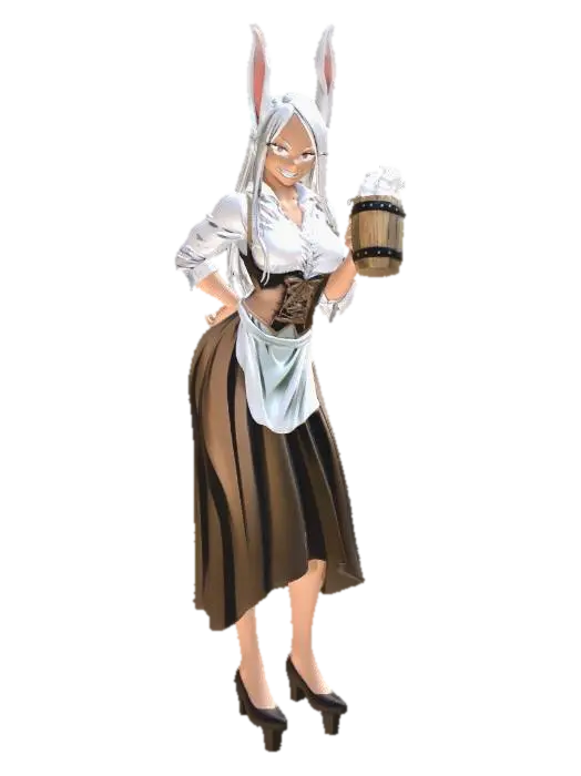 Bunny Barmaid with Tankard, #EasterEgg2026# 3D-model, gegenereerd door AI