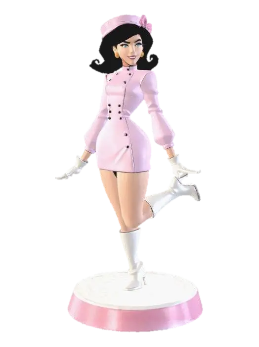 Pink Elegance - Guild 3D model, vytvořený pomocí AI