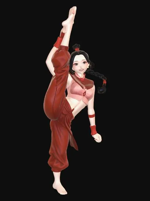 3D model for Autumn Stretch at the Temple Courtyard