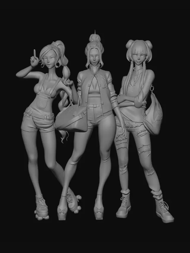 3D model for Trendy Trio