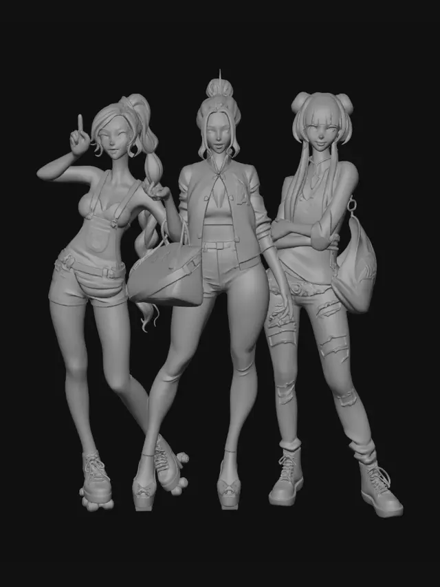 3D model for Trendy Trio