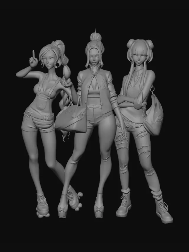 3D model for Trendy Trio