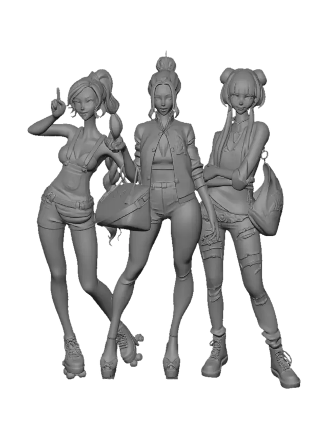 3D model for Trendy Trio