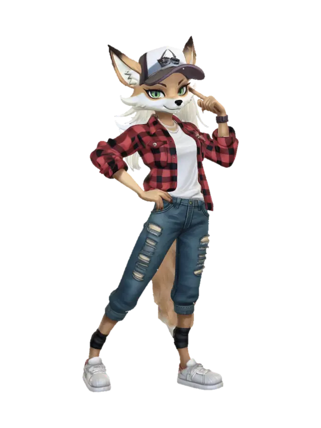 Flannel Fox - Pod 3D model, vytvořený pomocí AI