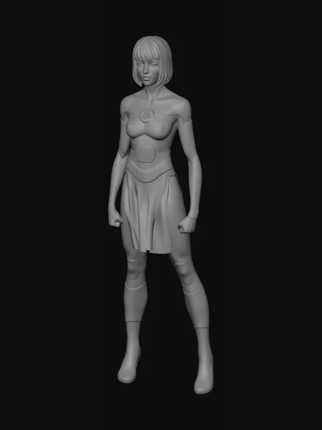 3D model for Crimson Dress