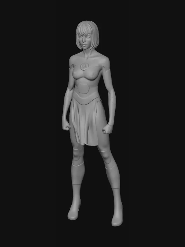 3D model for Crimson Dress