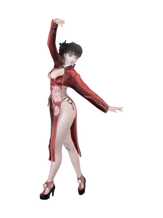 3D model for Crimson Pose in Neon Pavilion