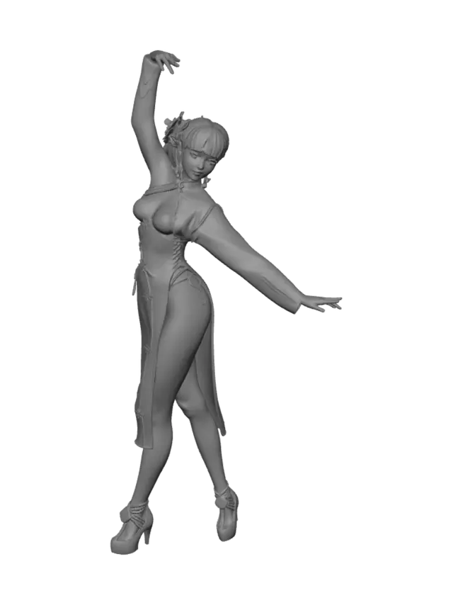 3D model for Crimson Pose in Neon Pavilion