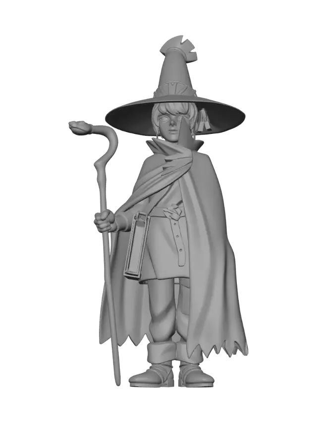 3D model for Azure Cloaked Wizard