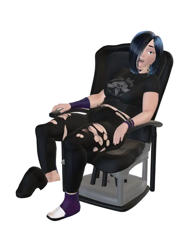 3D model for Blue-Haired Scientist in the Lab