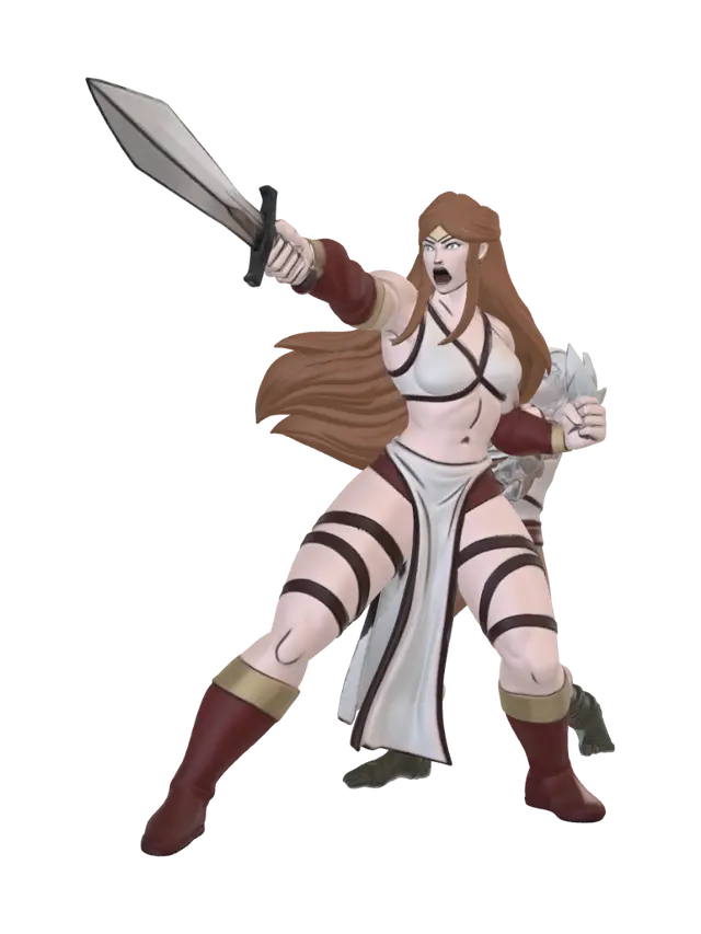 Blade of the Crimson Hall 3D model, vytvořený pomocí AI