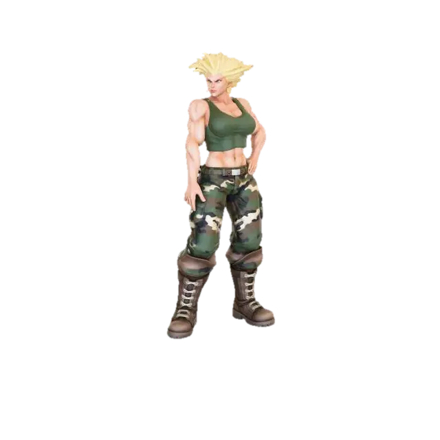 Camouflage Warrior - Bliss 3D model, vytvořený pomocí AI