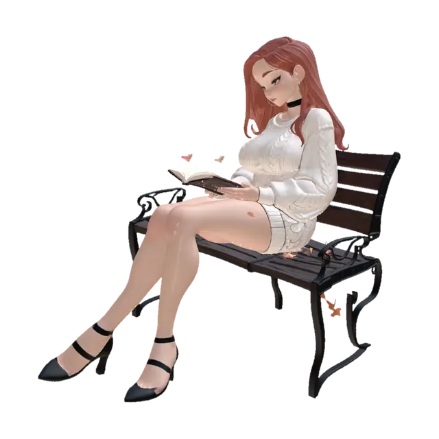 3D model for Autumn Daydream on a Park Bench