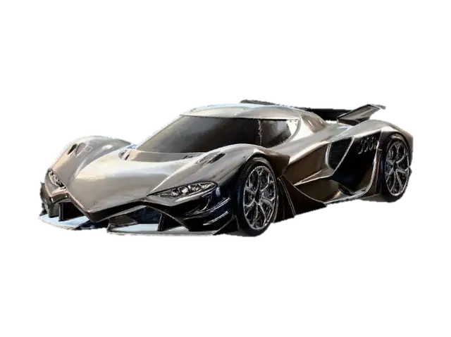 Nocturnal Hypercar 3D model, vytvořený pomocí AI