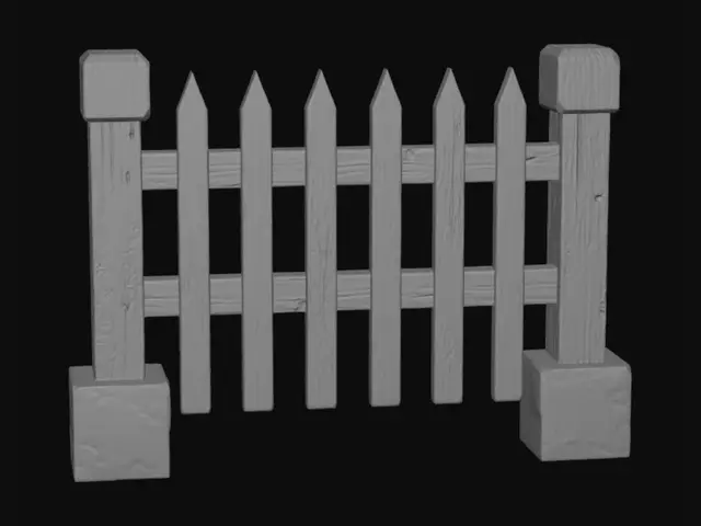 3D model for Wooden Picket Fence