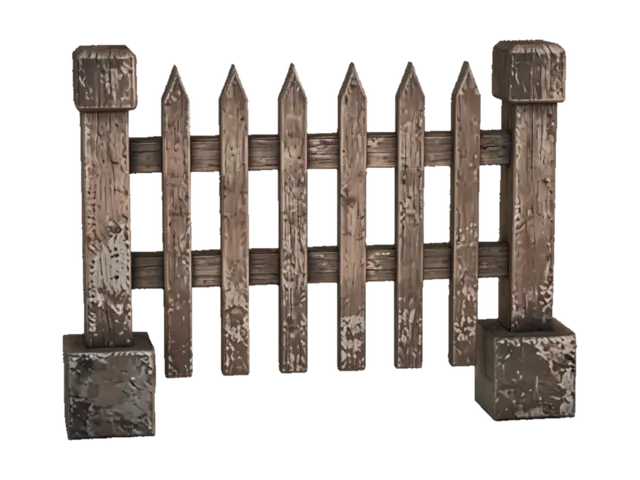 3D model for Wooden Picket Fence
