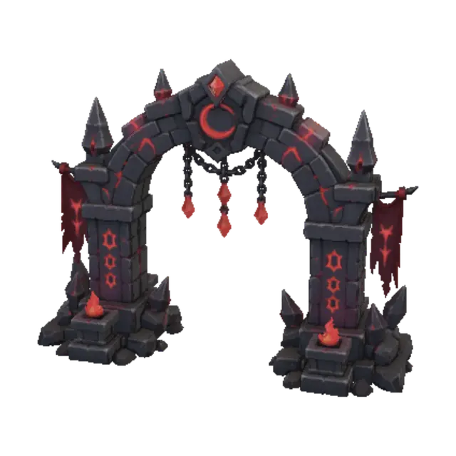 Crescent Gate of the Damned - Mansion 3D model, vytvořený pomocí AI