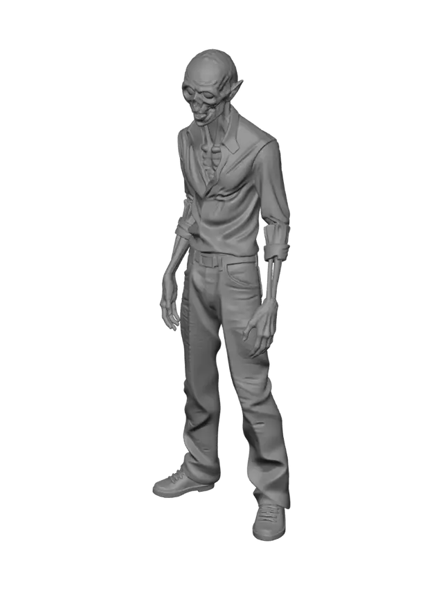 3D model for a zombie wearing regular outfit
