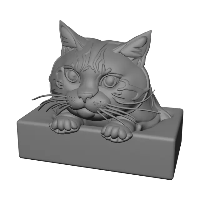 3D model for Emerald-Eyed Blue Cat