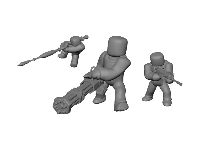 3D model for Crimson Gunfight in a Neon Arena