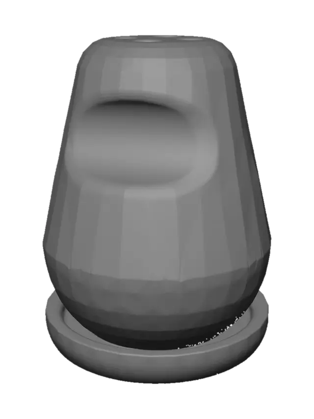 3D model for Amber Shaker on a Wooden Coaster