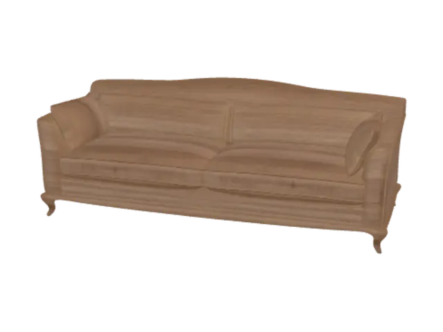 3D model for Beige Upholstered Sofa