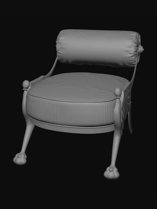 3D model for Winged Velvet Throne