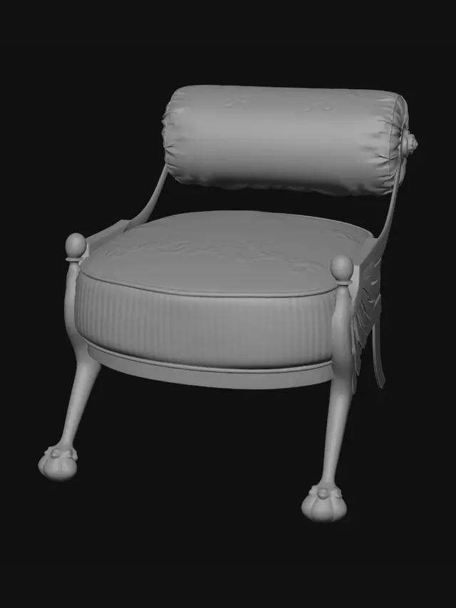 3D model for Winged Velvet Throne