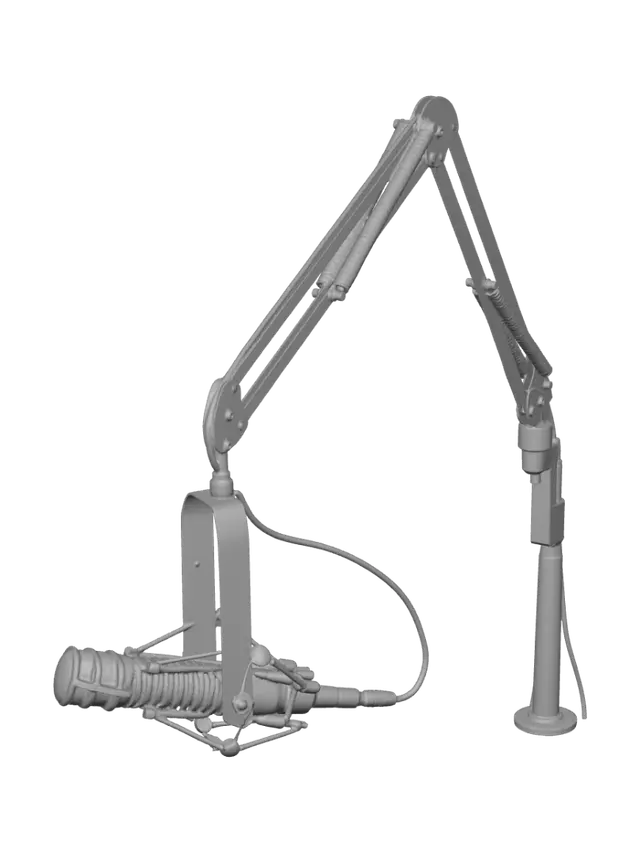 3D model for Blue Studio Microphone on Adjustable Boom Arm